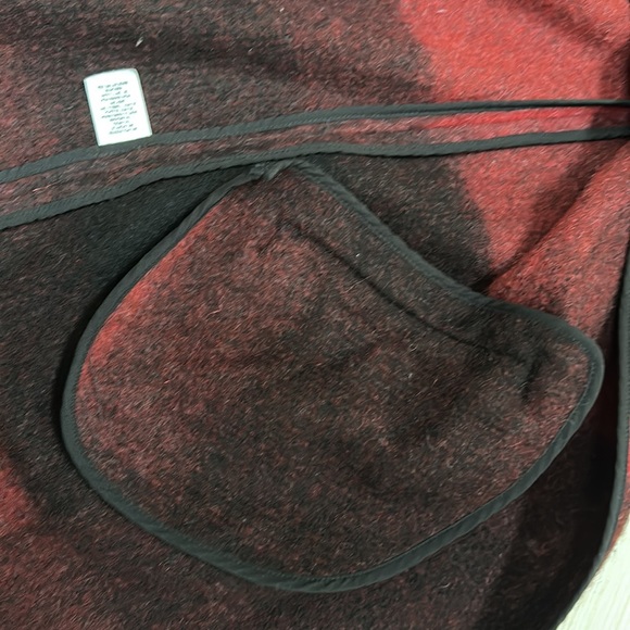 Buffalo Plaid Wool Mohair Open Coat - Picture 6 of 7